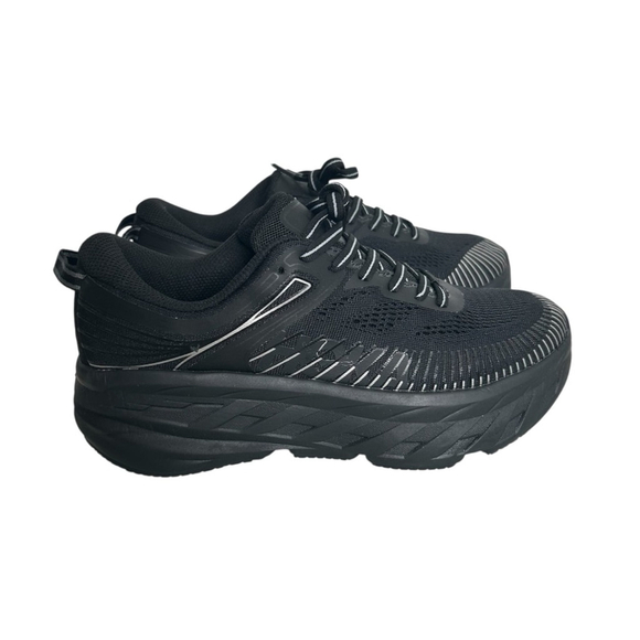 HOKA ONE ONE Women's BONDI 7 Black on Black Comfort Running Sneaker Size 7.5 - Picture 5 of 11